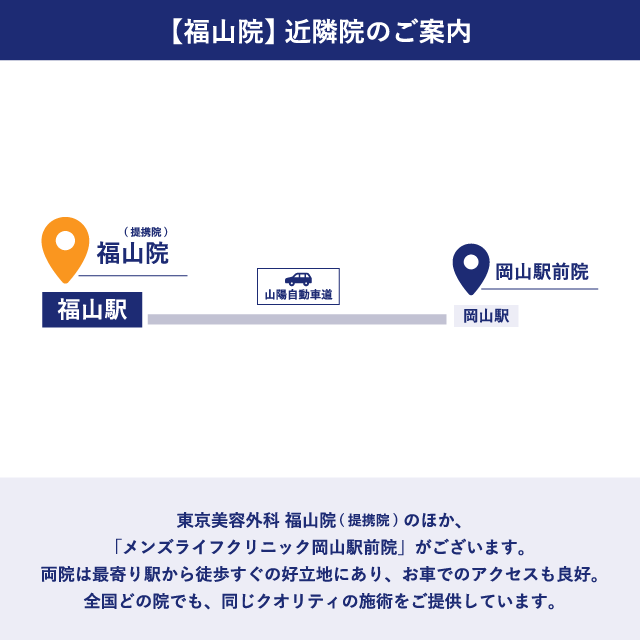 東京美容外科 福山院（メンズライフクリニック提携院）の近隣地図